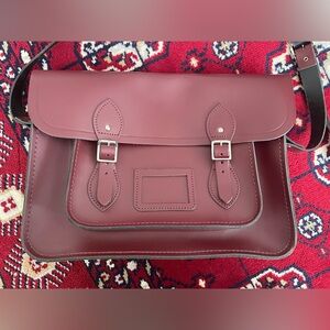 Maroon Leather Bag from Cambridge Satchel Company